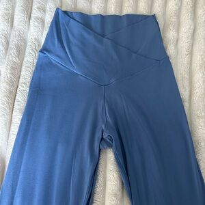 Aerie Blue Cross-over High-Waisted Leggings